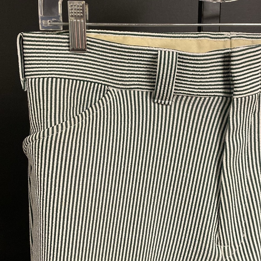 Vintage green and white stripe double knit pant (unisex)